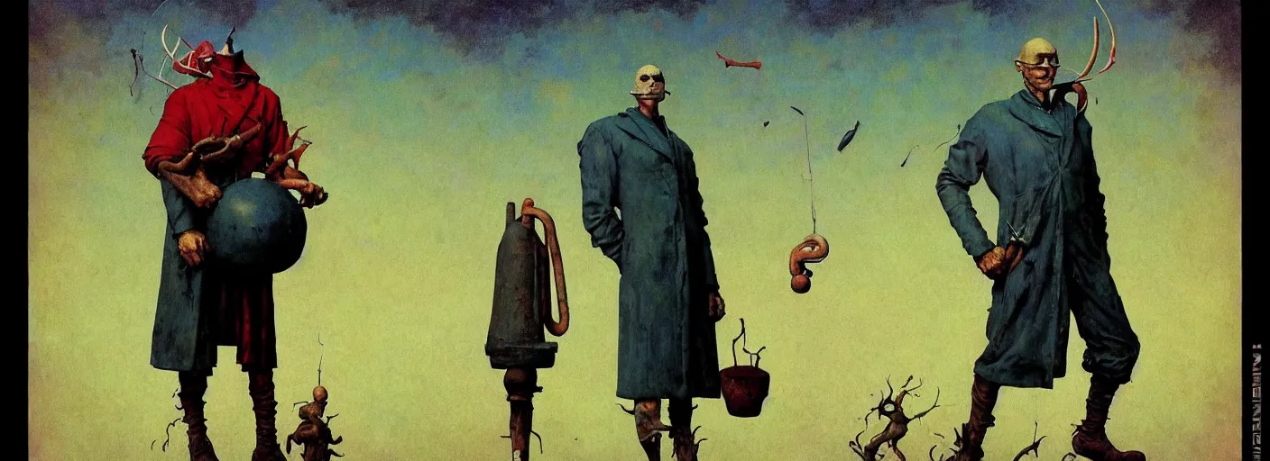 Image similar to full - body portrait surreal colorful clay fighting artstation rpg gentleman character concept art anatomy, action pose, very coherent and colorful high contrast masterpiece by norman rockwell franz sedlacek hieronymus bosch dean ellis simon stalenhag rene magritte gediminas pranckevicius, dark shadows, sunny day, hard lighting, reference sheet white! background