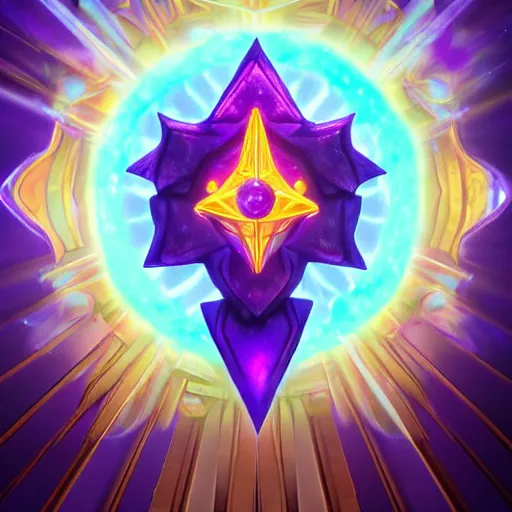 Image similar to purple magic mana symbol, epic legends game icon stylized digital illustration radiating a glowing aura global illumination ray tracing hdr fanart arstation by ian pesty and katarzyna bek - chmiel