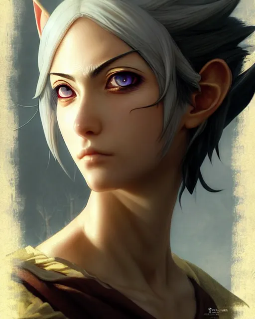 Image similar to portrait Anime Pirate Elf Soft fine face, pretty face, realistic shaded Perfect face, fine details. Anime. Antique Renaissance realistic shaded lighting by katsuhiro otomo ghost-in-the-shell, magali villeneuve, artgerm, rutkowski Jeremy Lipkin and Giuseppe Dangelico Pino and Michael Garmash and Rob Rey