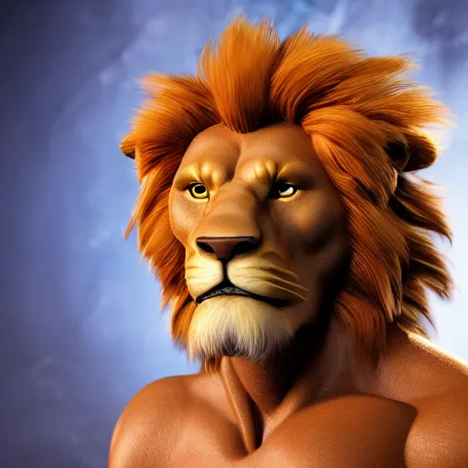 Image similar to a portrait of Lion-O, photorealistic, highly detailed, professional photo, studio lighting, 4K HD