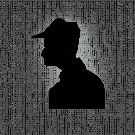 Image similar to a photograph of a detective silhouette solving a case in 80's style