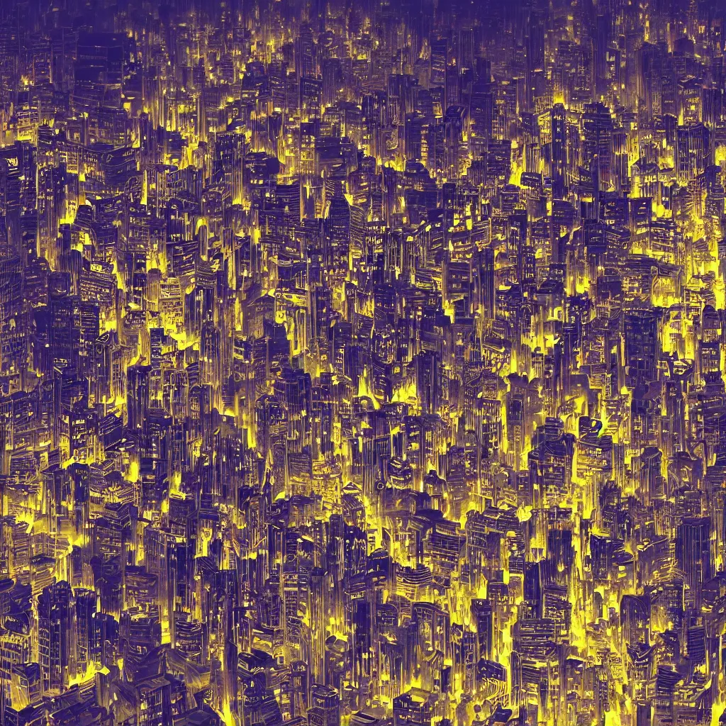 Image similar to city inside a graphic card, magic