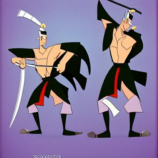 Image similar to samurai jack posing