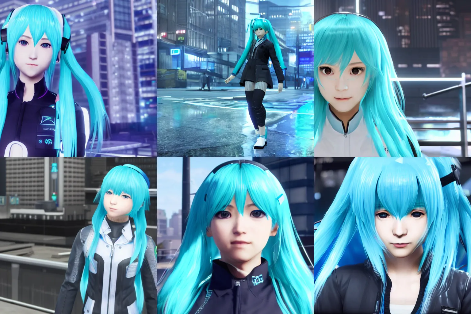 Prompt: Hatsune Miku in Detroit Become Human, 4k screenshot