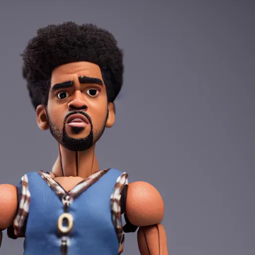 Prompt: detailed studio photography of a close up claymation action figure of j cole, highly detailed, breathtaking, uhd resolution, beautiful lighting, studio light, extremely detailed, 8 5 mm shot, photorealistic, hyperrealistic