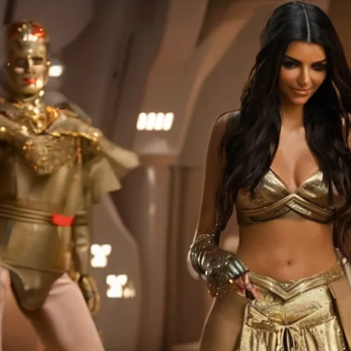 Image similar to victoria justice with kim kardashian body as princess padme in star wars episode 3, 8 k resolution, cinematic lighting, anatomically correct