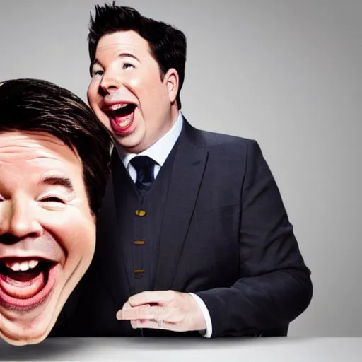 Image similar to Michael mcintyre being eaten by a snail