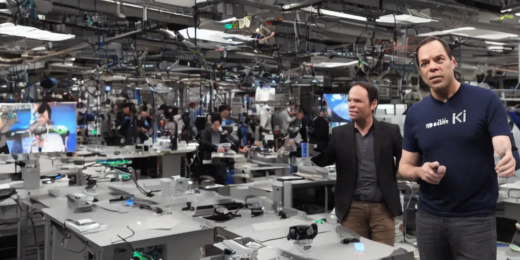 Prompt: phil spencer, microsoft, x - box, phil spencer in an asian factory, fantasy, games 3 d, unreal, amazing detali 4 k