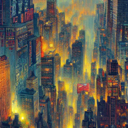 Image similar to artstation concept of new york city, bright colorful, hyperdetailed, artstation trending, world renowned artists, worth1000.com, historic artworks society, antique renewel, cgsociety, by greg rutkowski, by Gustave Dore, Deviantart