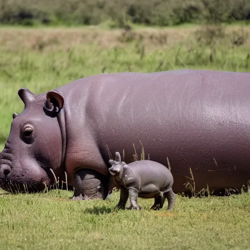 Image similar to Hippo stares down tank