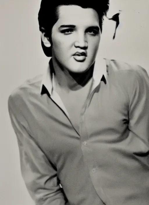 Image similar to photo of young elvis presley by anne leibovitz