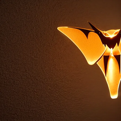 Image similar to Photo of a glowing lighting bat