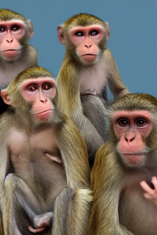 Prompt: monkeys watching tv by stephen mcdannell hillenburg