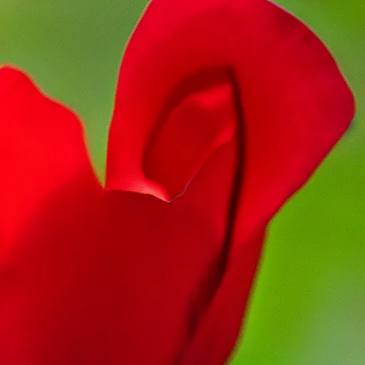 Image similar to a zoomed in macro 8mm photo of a red rose petal, macro photograph, photo, photorealistic, microscopic photo