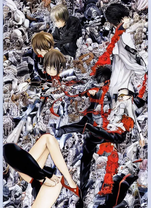 Image similar to the fall, takeshi obata, katsuhiro otomo,
