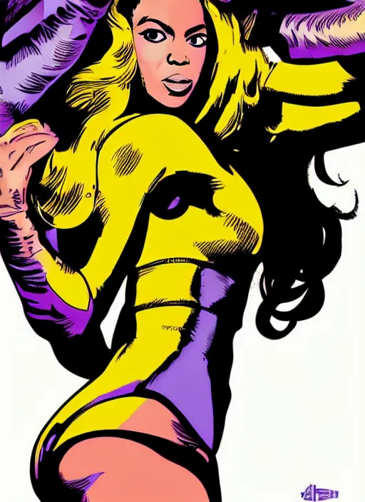 Prompt: beyonce in the style of jack Kirby,