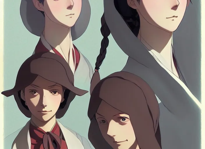 Image similar to 1 8 4 5 florence nightingale as teen, character face study, faces only, concept art finely detailed perfect art, painted by greg rutkowski makoto shinkai takashi takeuchi studio ghibli, pinterest, cevagraf comics