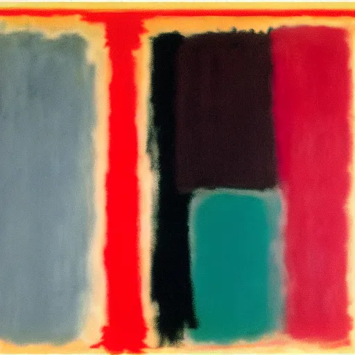 Prompt: the scariest image ever seen, by rothko