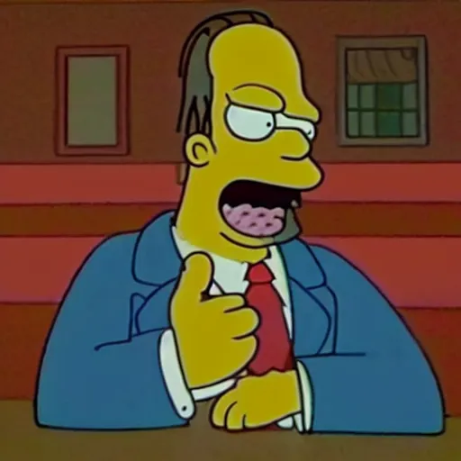 Image similar to A still of Twin Peaks (1990) starring Homer Simpson