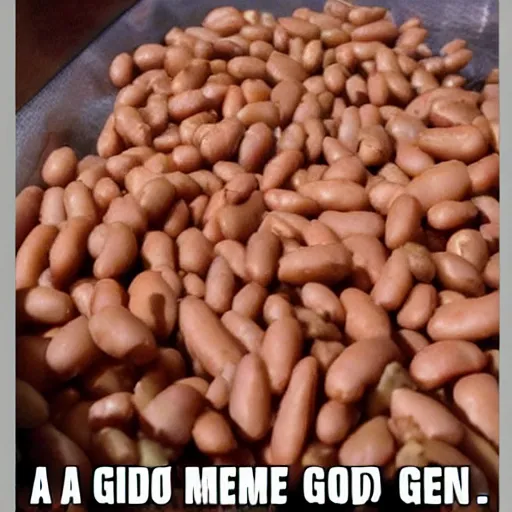 Prompt: a meme about beans, go wild - n 6