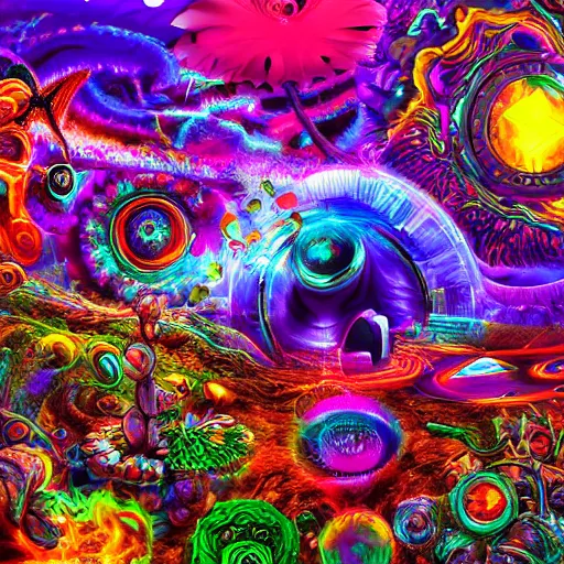 psytrance artwork 4 k digital trending on art station | Stable Diffusion