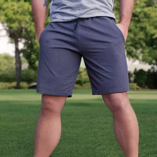 Prompt: full body photograph of 2 4 year old male, strong athletic build, 5 inch inseam shorts