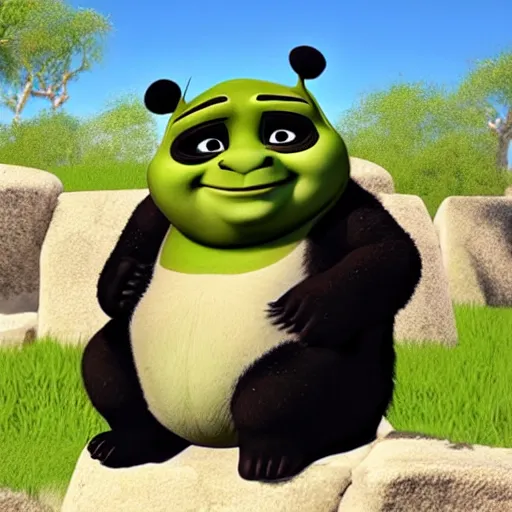 Image similar to Panda Shrek