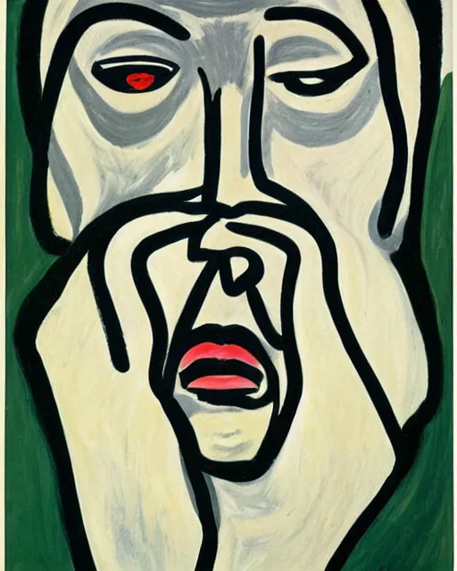 Image similar to God. Portrait by Ernst Kirchner, Marlene Dumas.