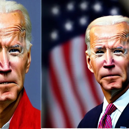 Image similar to long nose man, long nose, joe biden with long nose