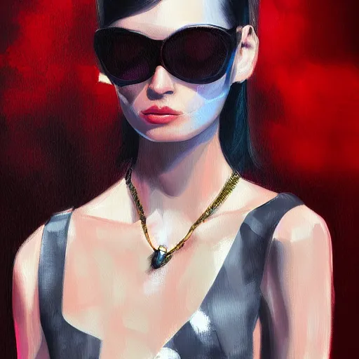 Image similar to 2090s fashion, gucci catwalk, oil painting, digital art, ultradetailed, artstation