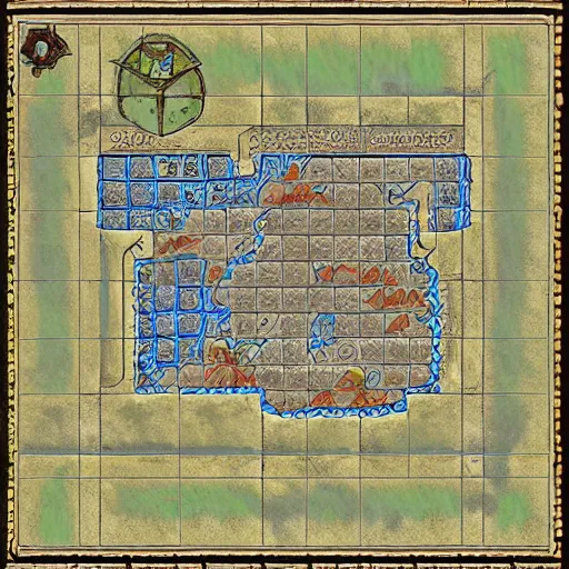 Image similar to tiled ttrpg dungeon map