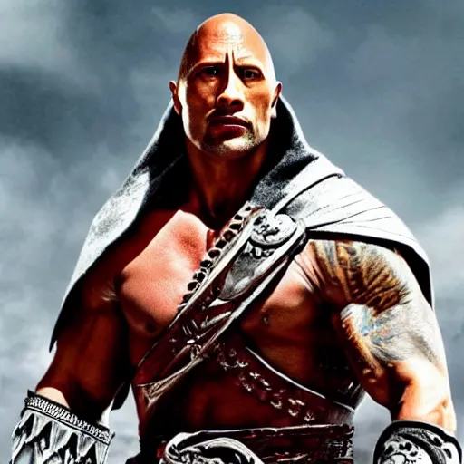 Image similar to dwayne johnson as ezio auditore