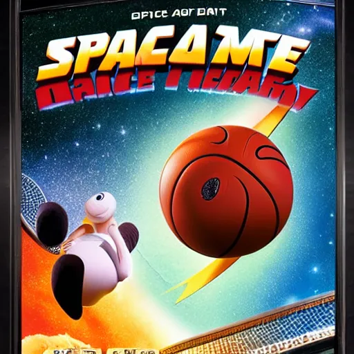 Prompt: Space Jam DVD, realistic, photo, 8k -820