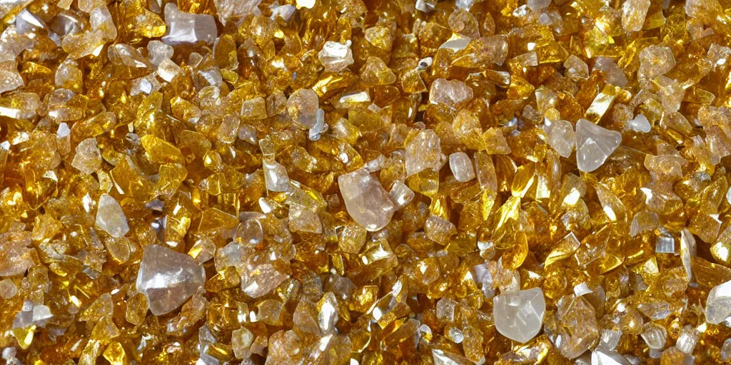 Image similar to 4k photograph of genuine citrine cluster