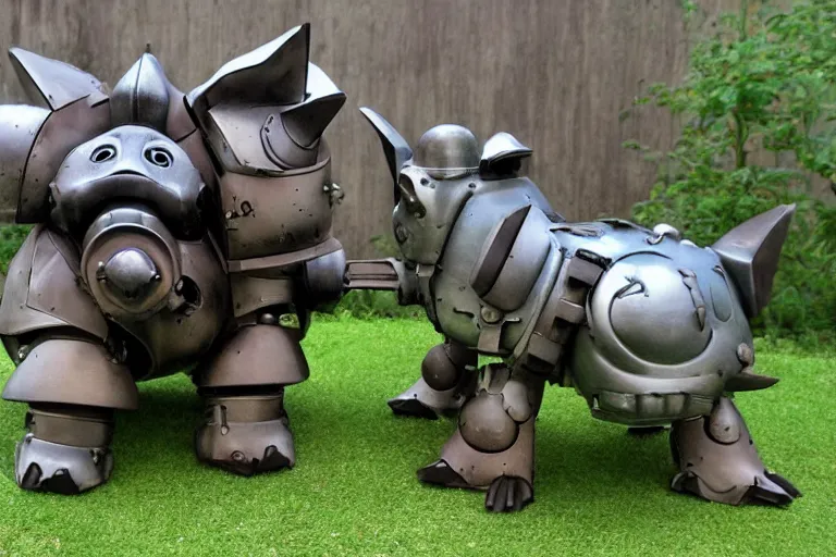 Image similar to heavily armoured mechanical corgi by studio ghibli