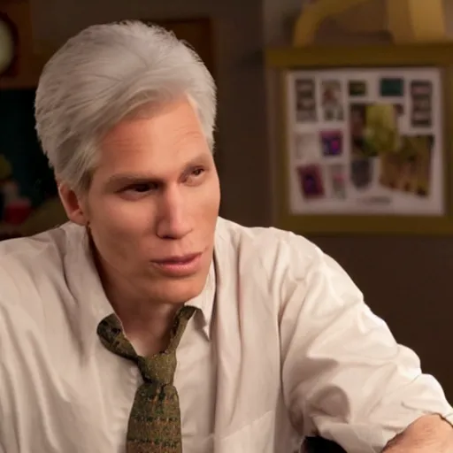 Image similar to Live Action Still of Jerma in Weekend at Bernie's, real life, hyperrealistic, ultra realistic, realistic, highly detailed, epic, HD quality, 8k resolution, body and headshot, film still