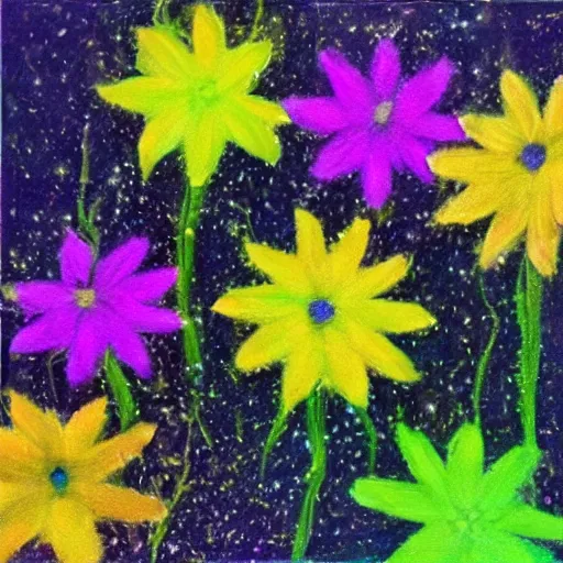 Image similar to luminescent flowers