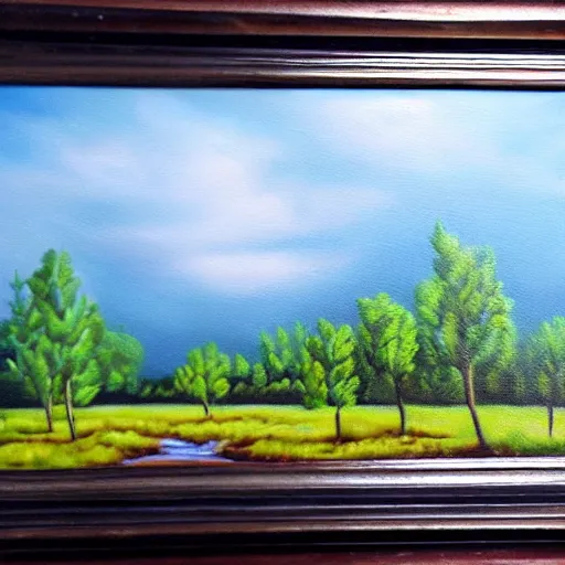 Image similar to human made climate change oil painting realistic