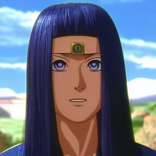 Image similar to Film still of Hinata Hyuga from Naruto, highly detailed