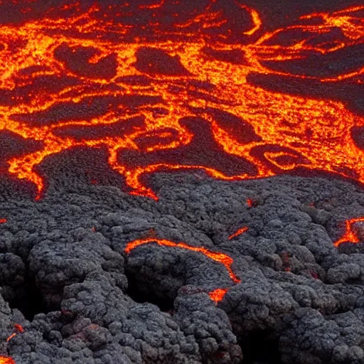 Prompt: a sea of lava in Australia