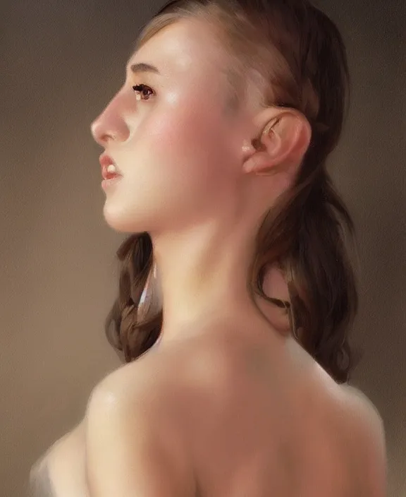 Prompt: teen girl in dress made of oil, realistic portrait, highly detailed, digital painting, artstation, concept art, smooth, sharp focus, illustration, cinematic lighting, art by artgerm and greg rutkowski and alphonse mucha and boris vallejo and frank frazetta