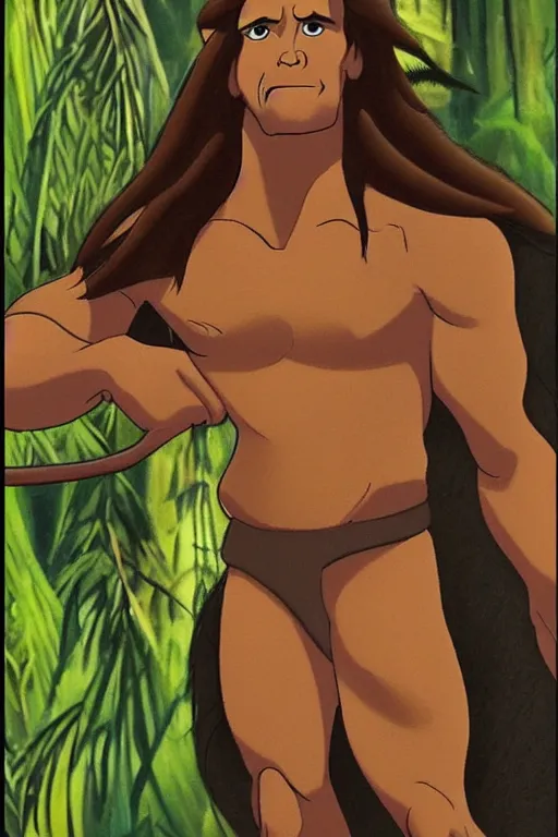 Image similar to disney's tarzan, solo portrait, 🖌🎞