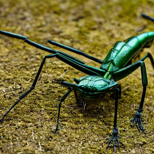 Image similar to national geographic professional photo of scyther, award winning