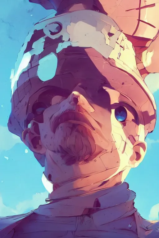 Image similar to looking up into the sky i see an anxious reflection of myself behance hd artstation by jesper ejsing, by rhads, makoto shinkai and lois van baarle, ilya kuvshinov, ossdraws, that looks like it is from borderlands and by feng zhu and loish and laurie greasley, victo ngai, andreas rocha