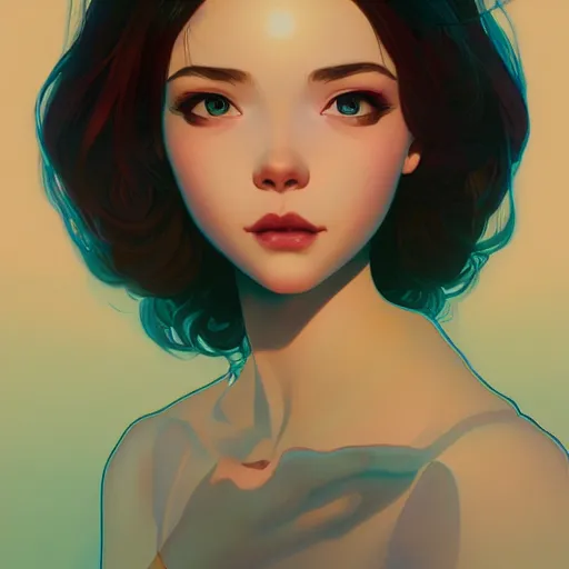 Prompt: gazing into the gorgeous face of infinity, because of you nothing will ever be the same, ambient lighting, 4 k, lois van baarle, ilya kuvshinov, rossdraws, alphonse mucha, jung gi kim, artstation