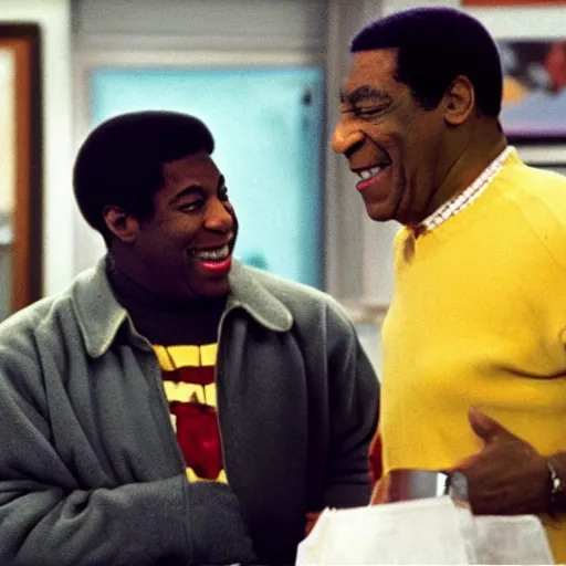 Image similar to fat albert talking to bill cosby