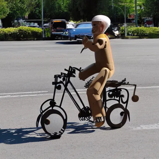 Image similar to robot on a bike