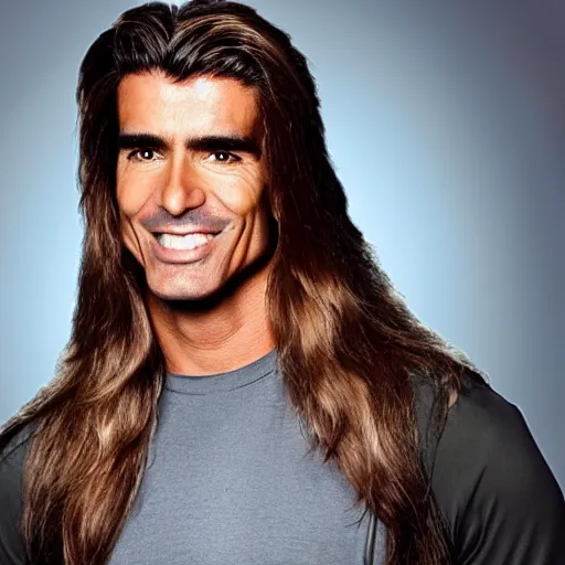 Prompt: a photo of fabio. fabio's hair is made of beans