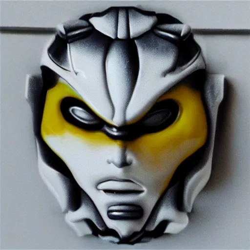 Prompt: bumblebee face in white ceramic material, photorealistic, extreme details