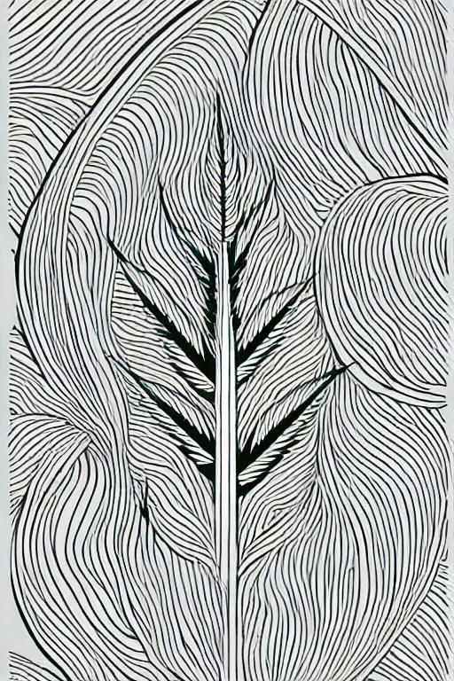 Image similar to minimalist boho style art of a cannabis leave, illustration, vector art